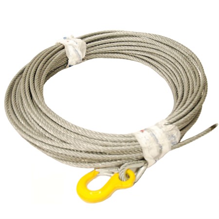 Vajer med krok 8 mm 35m